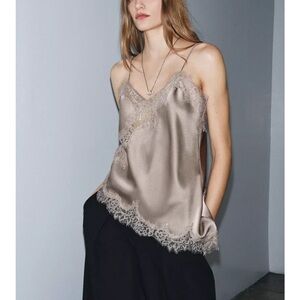 🤎 ZARA-ZW COLLECTION LACE CAMISOLE- size M 🤎